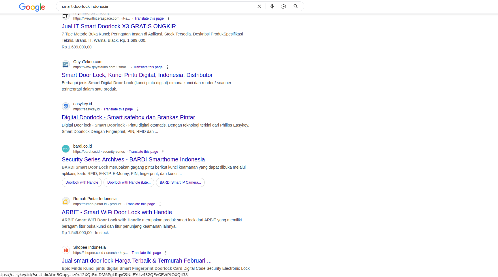 SEO website Philips Easykey